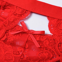 Load image into Gallery viewer, Sexy Red Lace Lingerie Underwear Set
